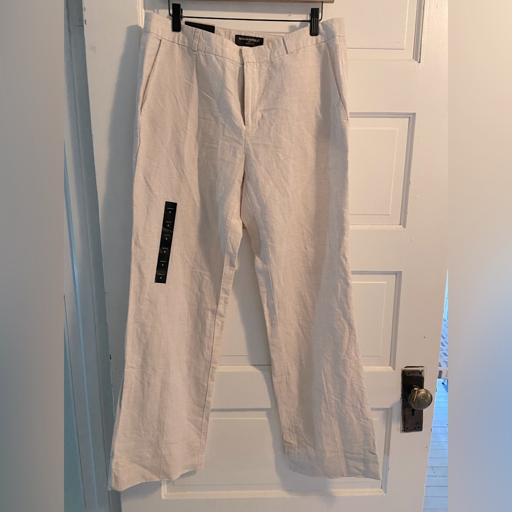 Banana Republic linen midrise Martin fit pants